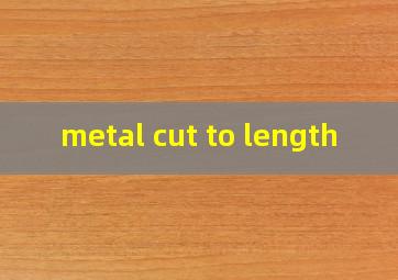 metal cut to length
